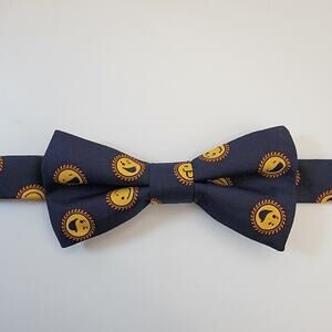 Cat & Jack Kids Bow Tie Navy Blue w/ Yellow Smiley Sun Pattern Adjustable One Sz